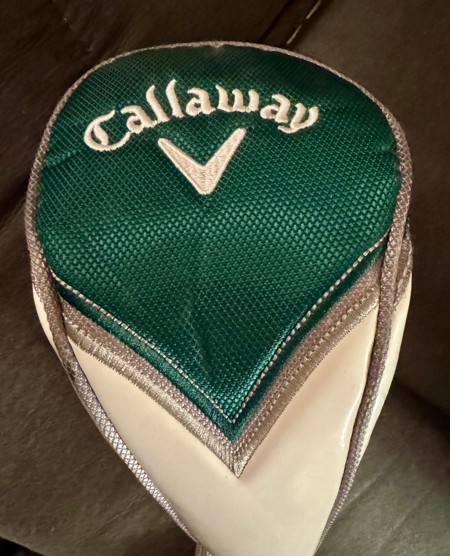 2 Vintage Callaway Headcovers - 3 & D included - Color: Green and Cream